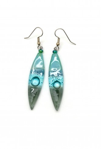 Long Almond Glass Earrings Long Almond Glass Earrings